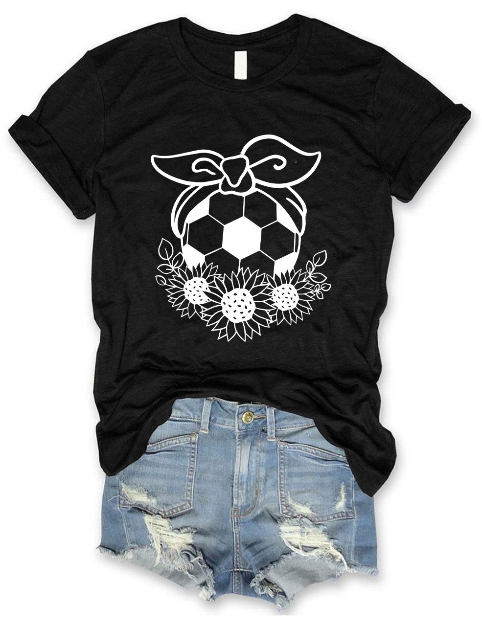 Floral Soccer Ball  T-Shirt