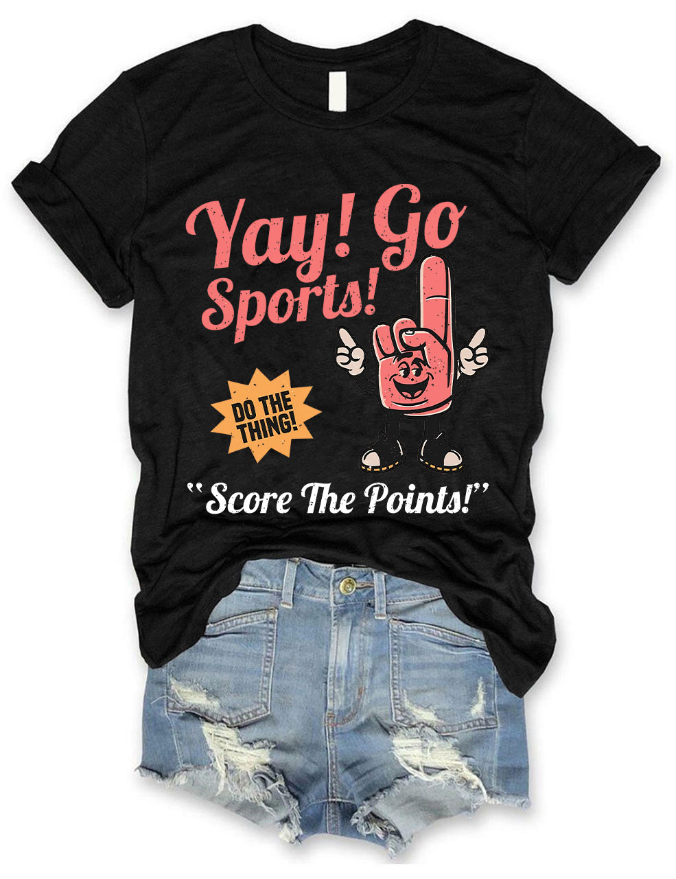 Yay! Go Sport Score The Points! Baseball Player T-Shirt