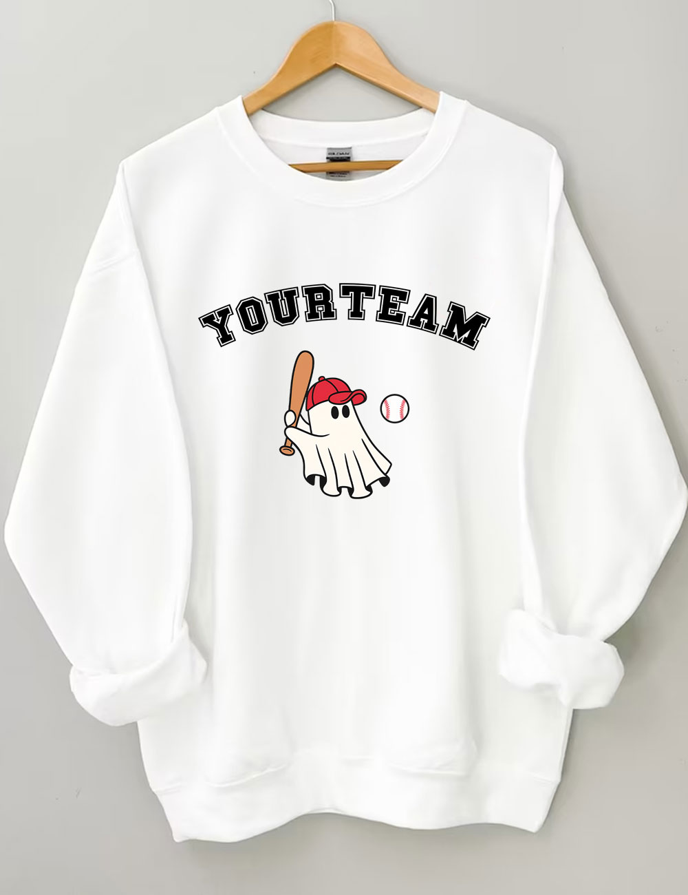 Custom Ghost Baseball Funny Sweatshirt
