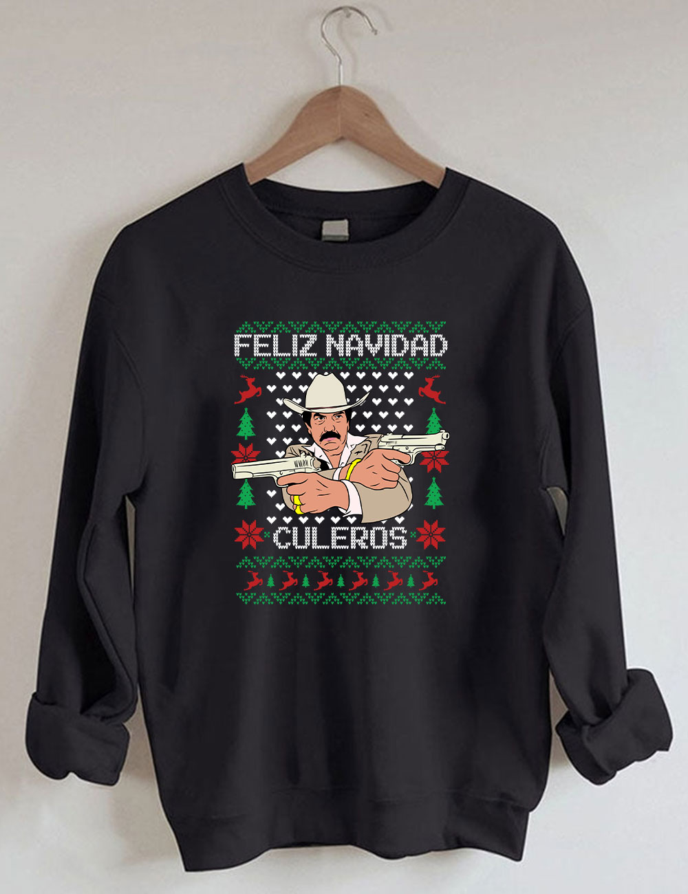 Beto El Mero Le��n del Corrido Quintanilla Christmas Sweatshirt