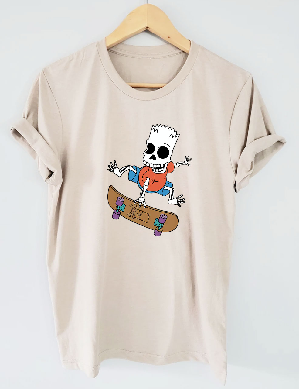 Simpsons Skater Bart Halloween Funny T-Shirt