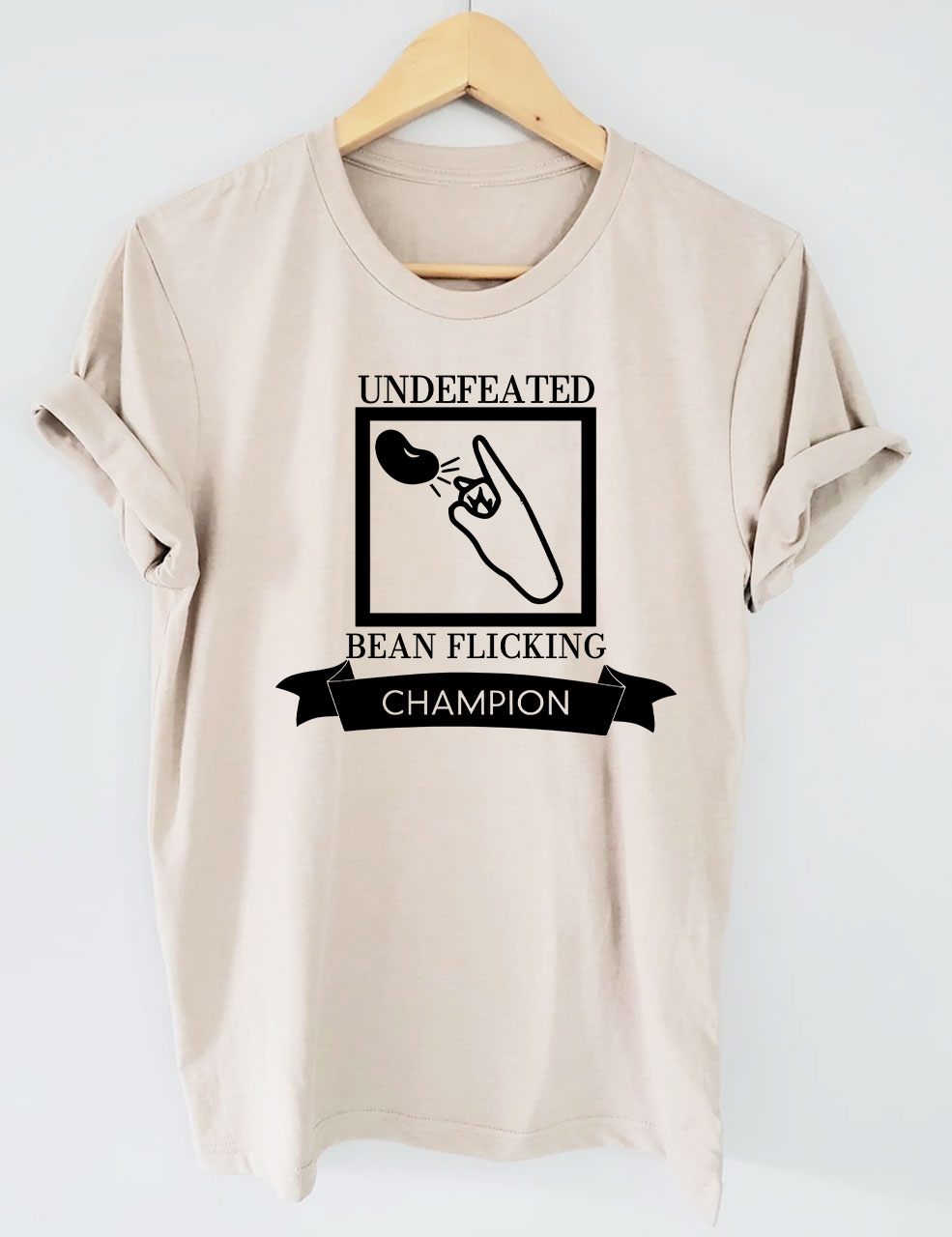 Bean Flicking Champion Funny T-Shirt