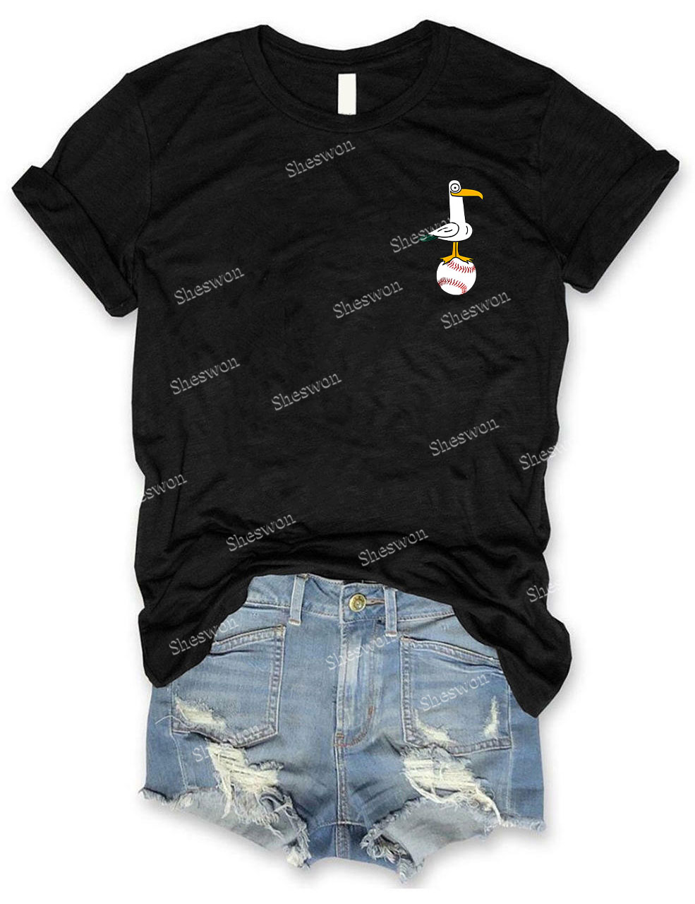 Mine Mine Mine Seagull Funny Baseball T-Shirt