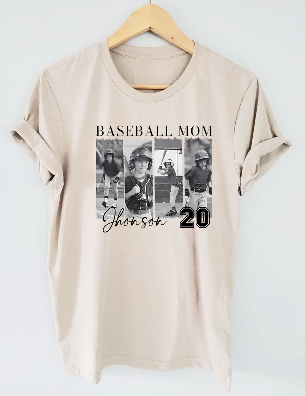 Custom Photo Baseball Softball T-shirt