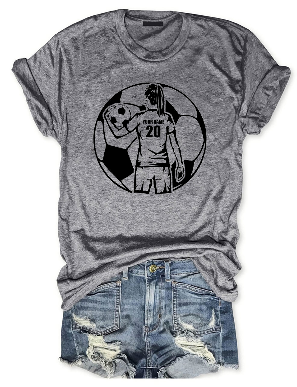 Girls Football Custom T-shirt