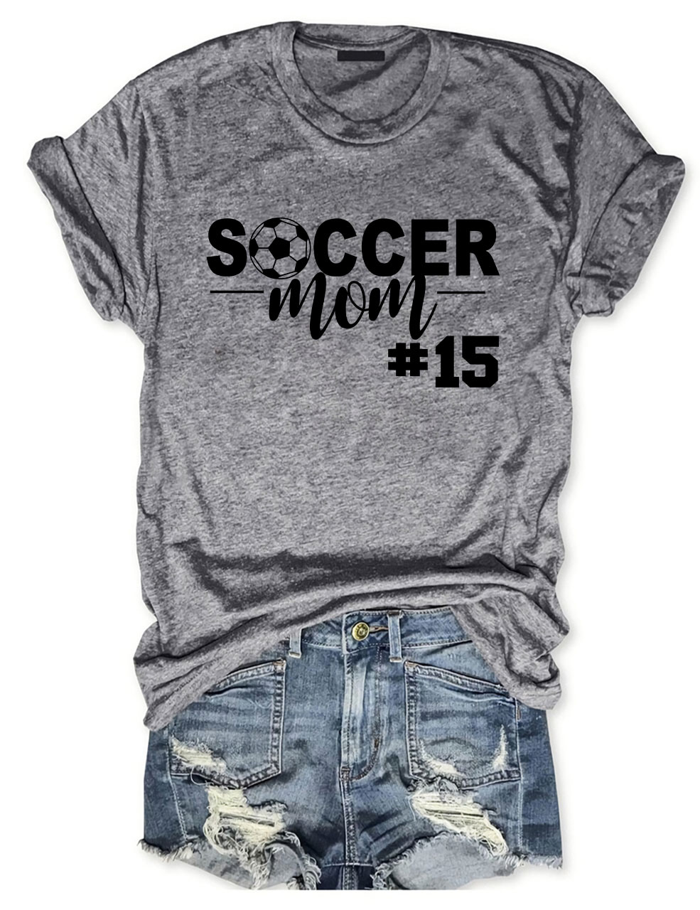Customized Number Soccer Mom T-shirt