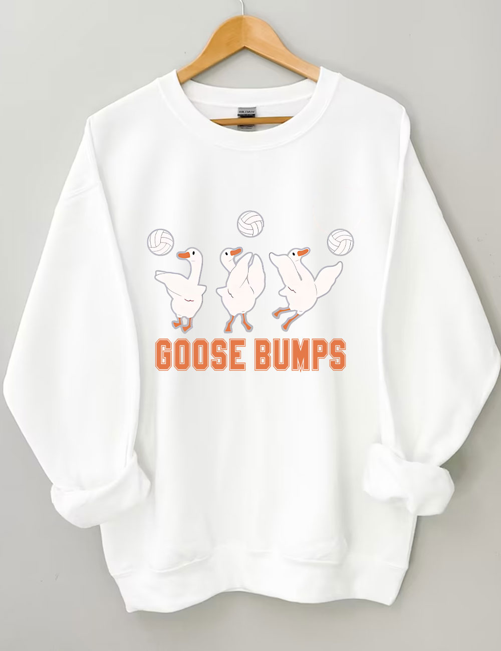 Goose Bumps Funny Volleyball Sweatshirt