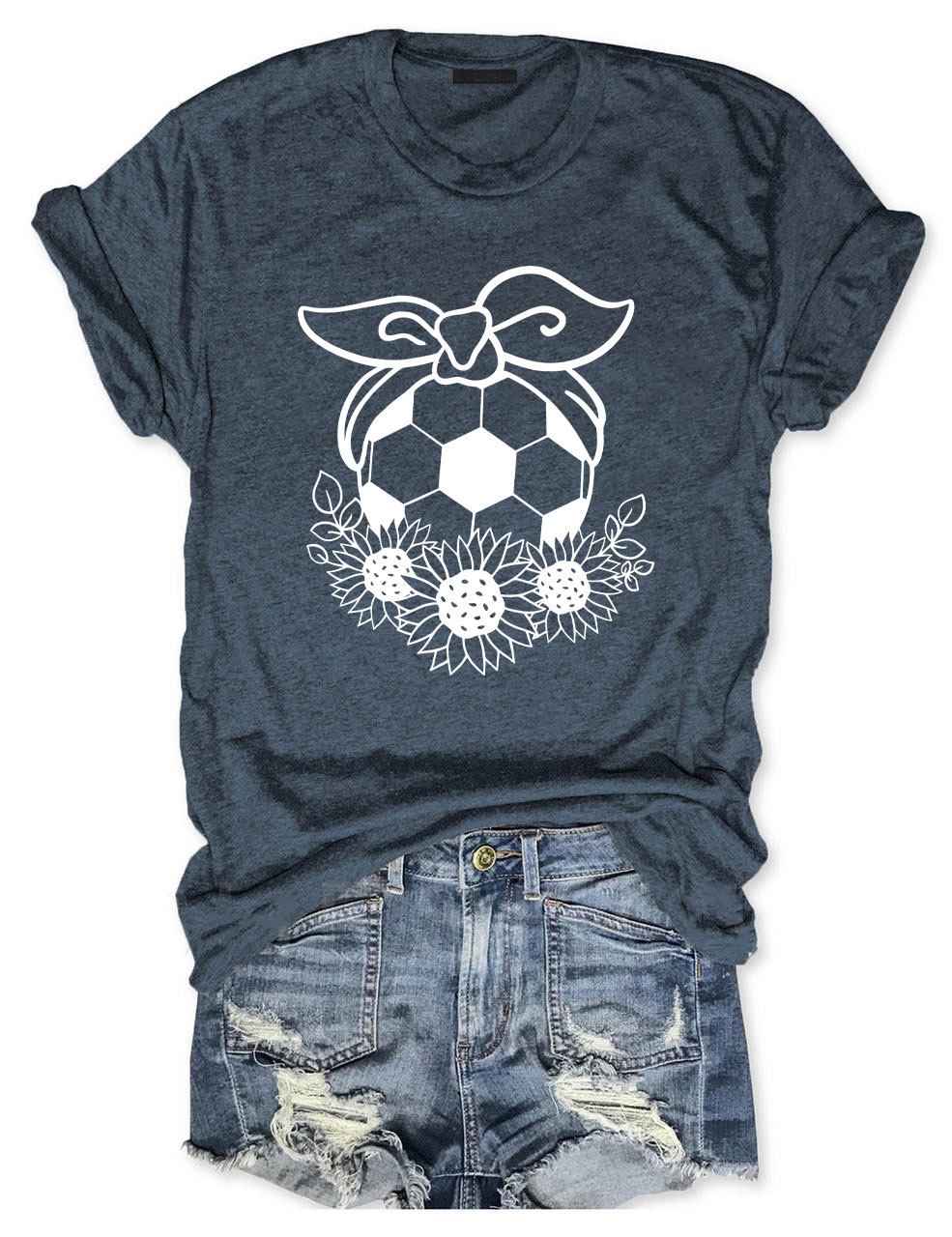 Floral Soccer Ball  T-Shirt