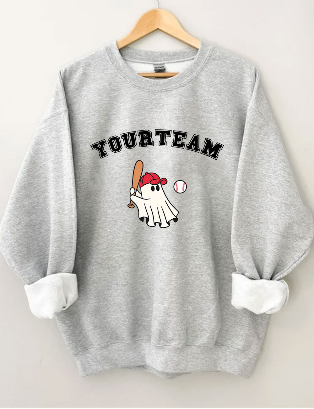 Custom Ghost Baseball Funny Sweatshirt