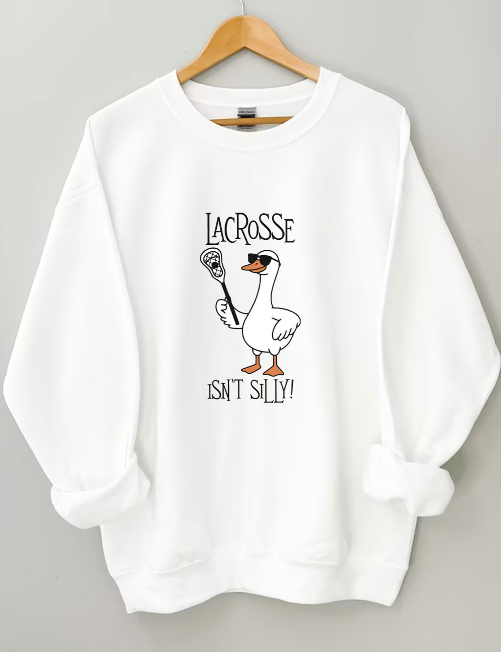 Isn't Silly Cute Lacrosse Funny Sweatshirt