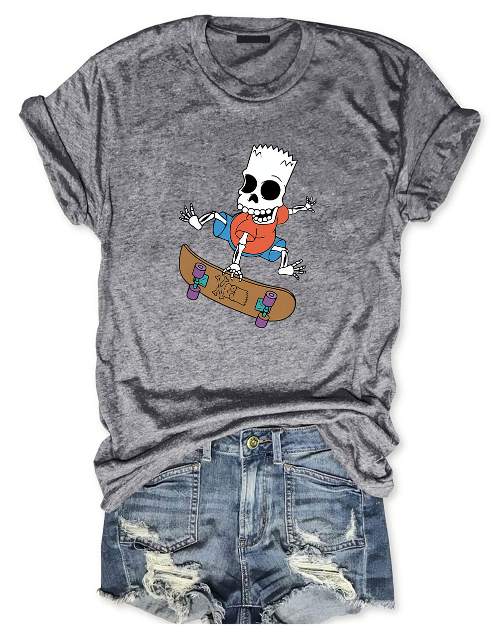 Simpsons Skater Bart Halloween Funny T-Shirt
