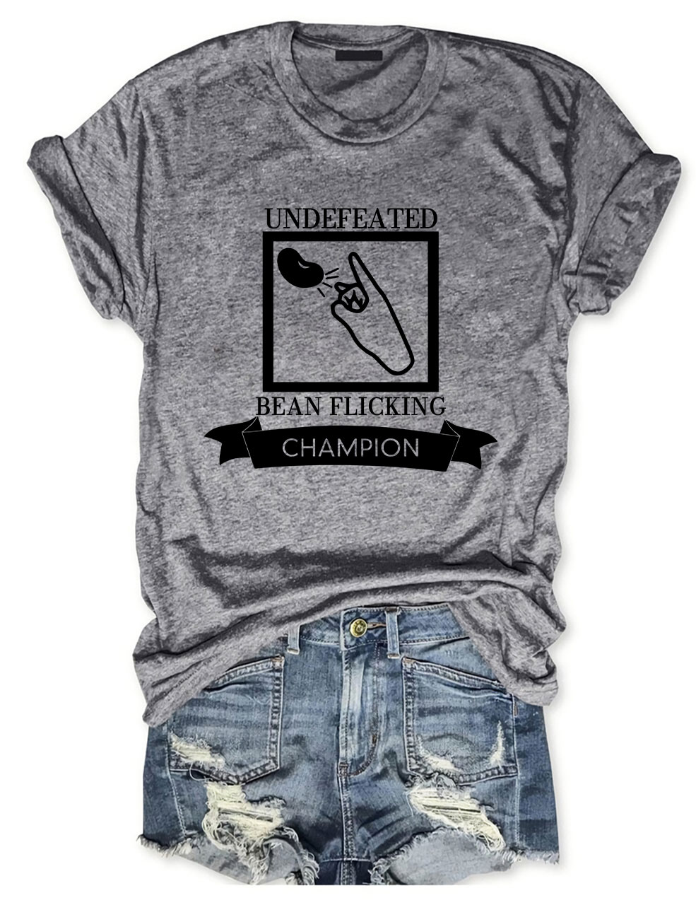 Bean Flicking Champion Funny T-Shirt