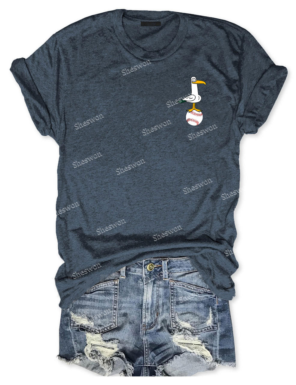 Mine Mine Mine Seagull Funny Baseball T-Shirt