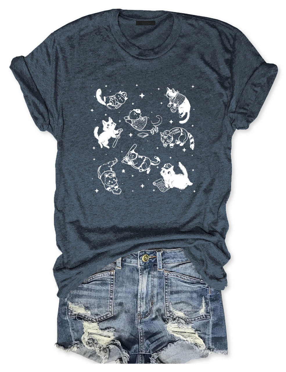 Cute Cat Baseball Funny T-Shirt