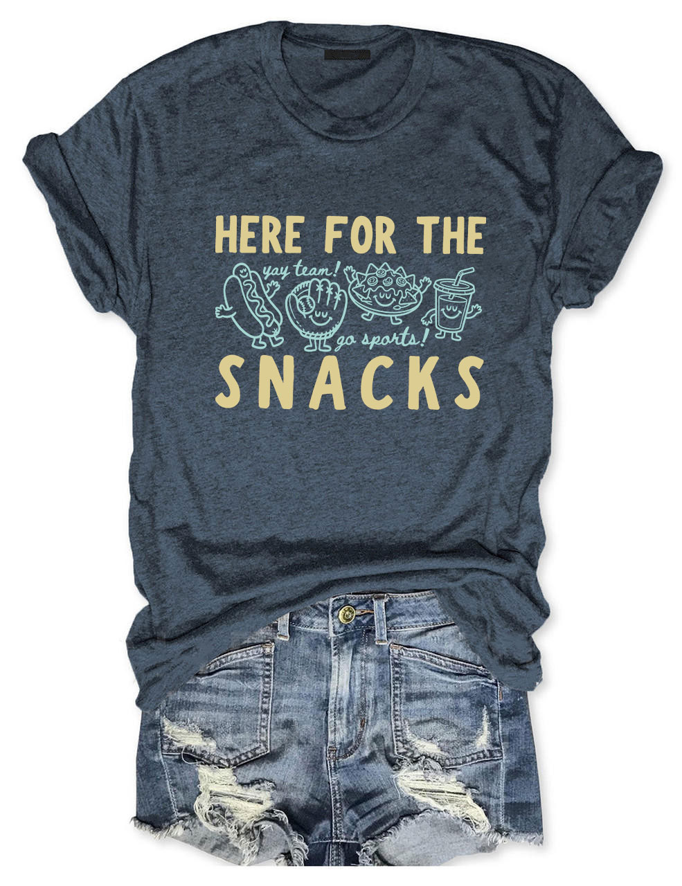 'Here For The Snacks'  Baseball T-Shirt