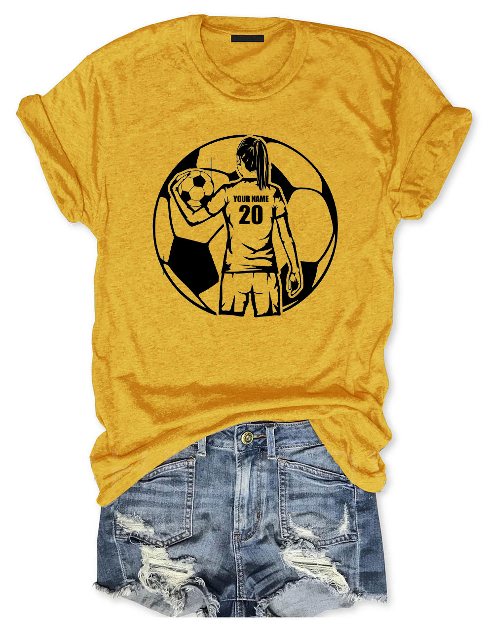 Girls Football Custom T-shirt