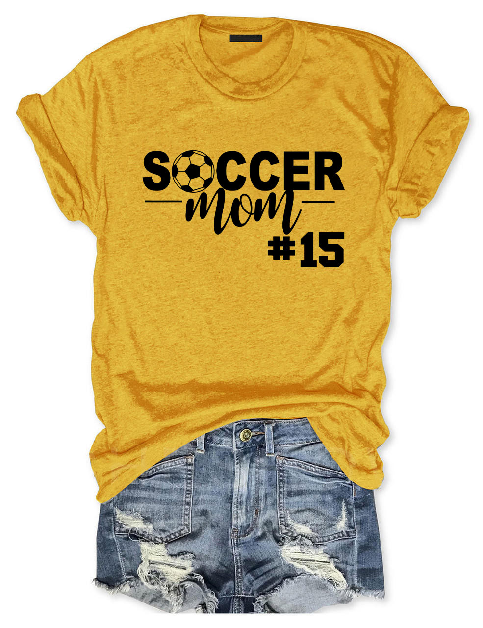 Customized Number Soccer Mom T-shirt