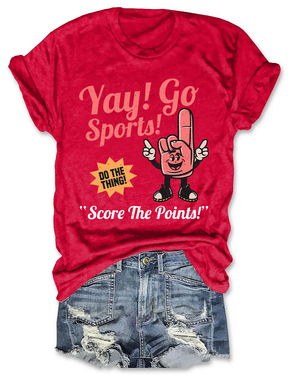 Yay! Go Sport Score The Points! Baseball Player T-Shirt