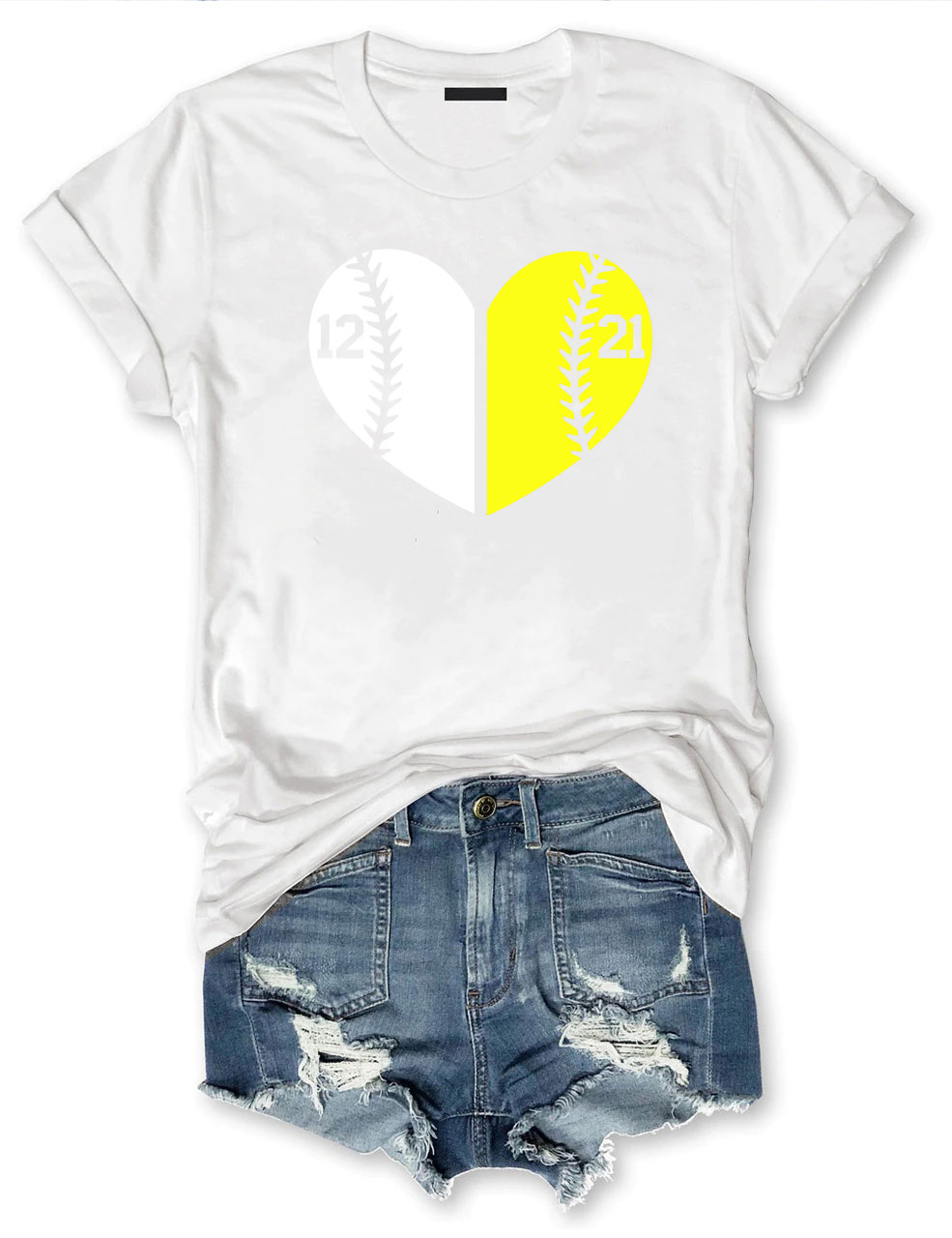 Custom Glitter Baseball and Softball T-Shirt