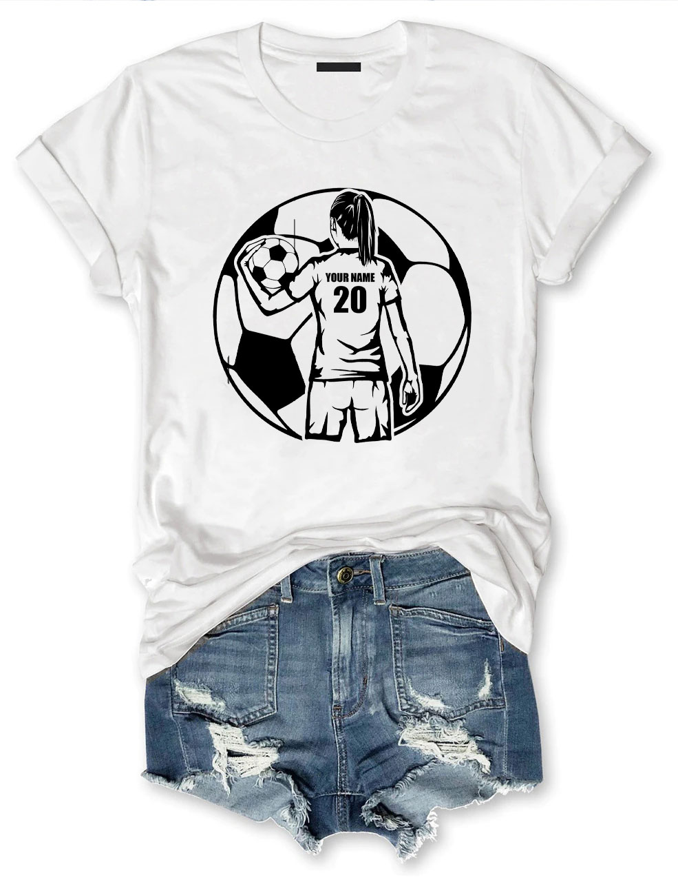 Girls Football Custom T-shirt