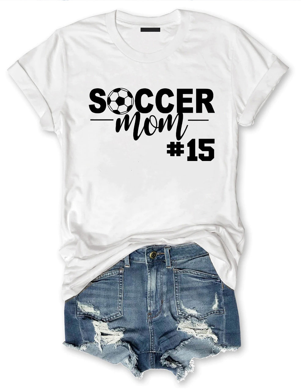 Customized Number Soccer Mom T-shirt