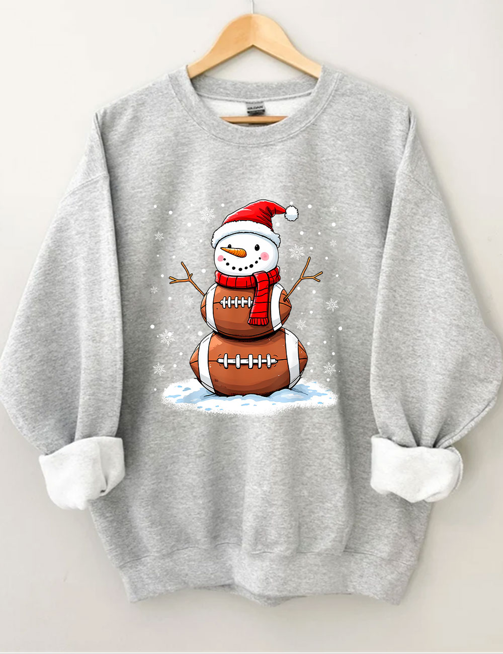 Football Christmas Snowman Sweatshirt