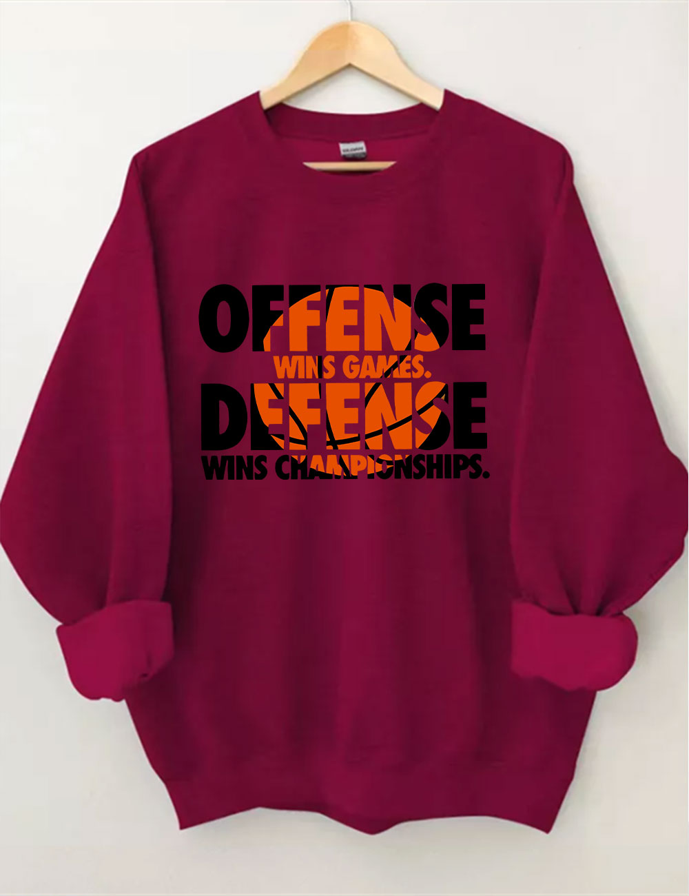 Offense Wins Games Basketball Sweatshirt