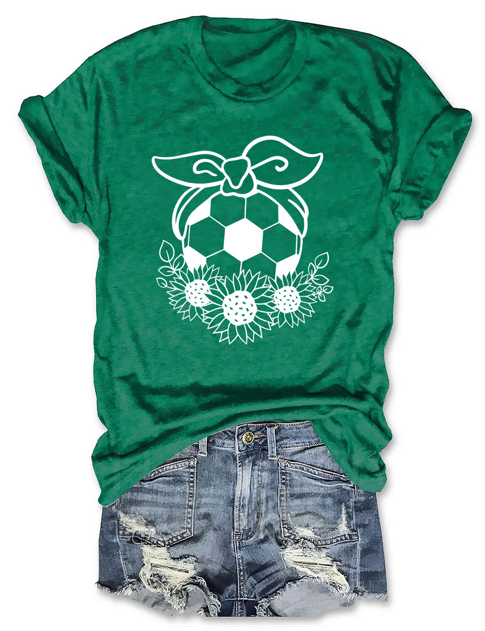Floral Soccer Ball  T-Shirt