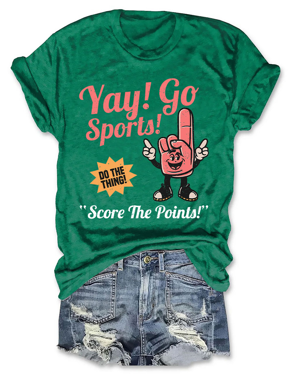 Yay! Go Sport Score The Points! Baseball Player T-Shirt