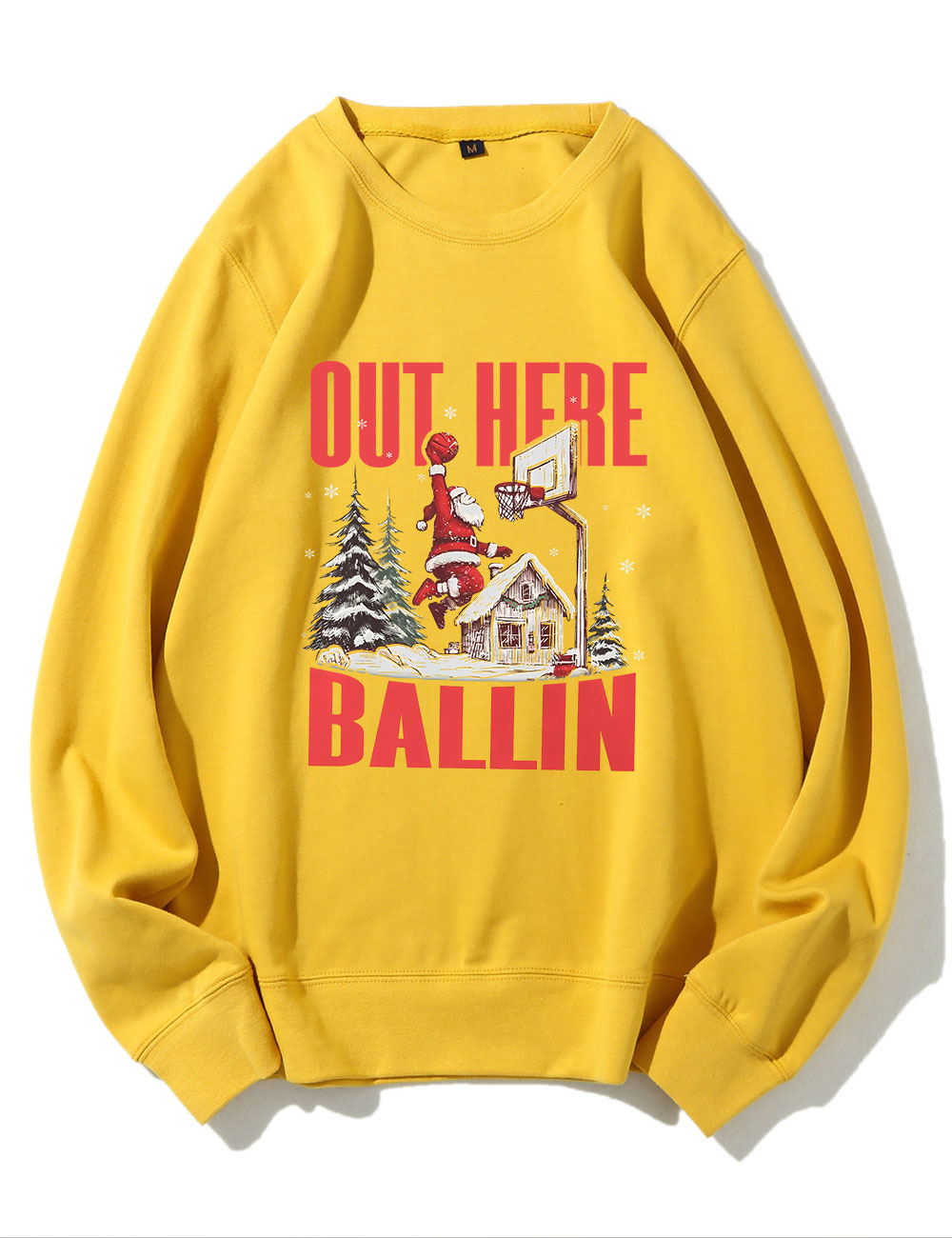 Out Here Ballin Santa Basketball Funny Sweatshirt