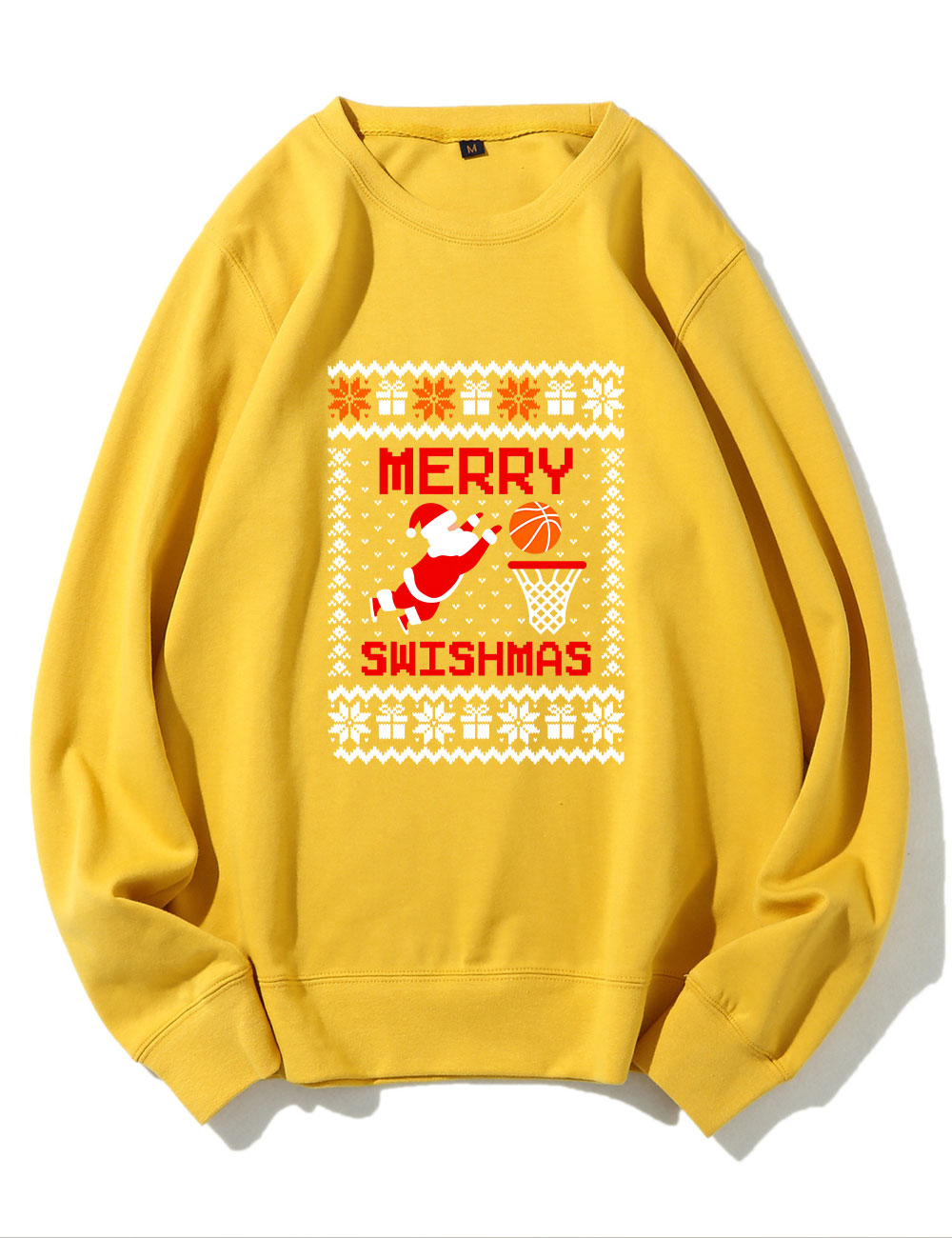 Merry Swishmas Ugly Basketball Sweatshirt