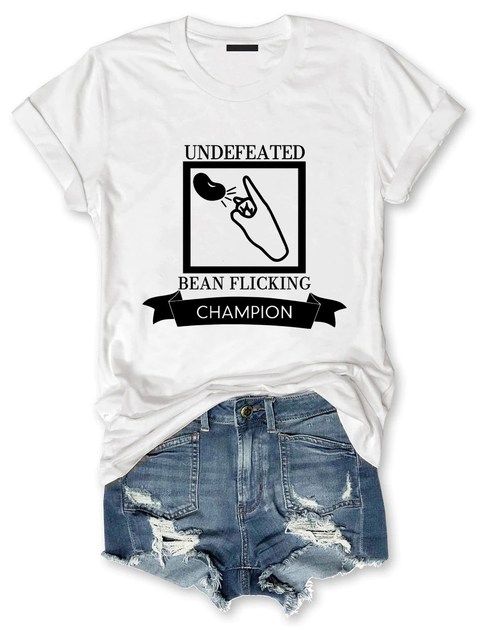 Bean Flicking Champion Funny T-Shirt