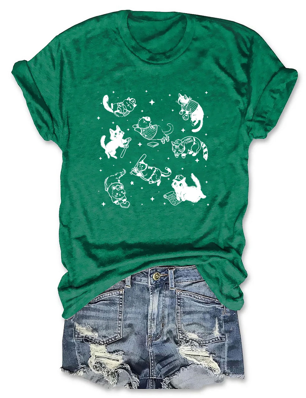 Cute Cat Baseball Funny T-Shirt
