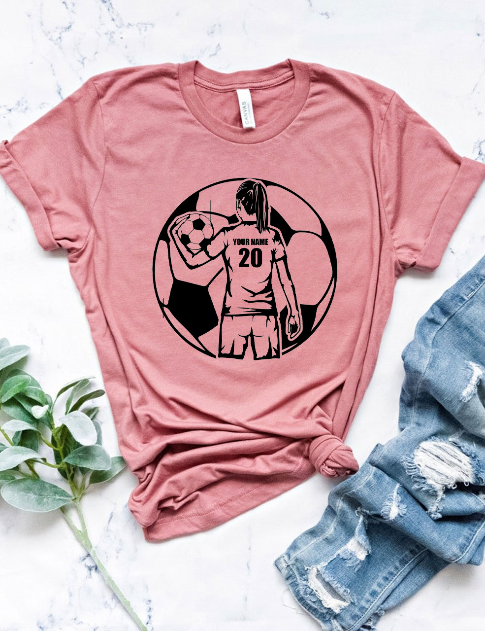 Girls Football Custom T-shirt