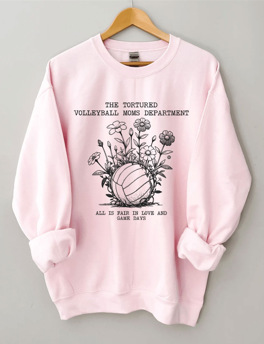 Tortured Volleyball Moms Department Sweatshirt