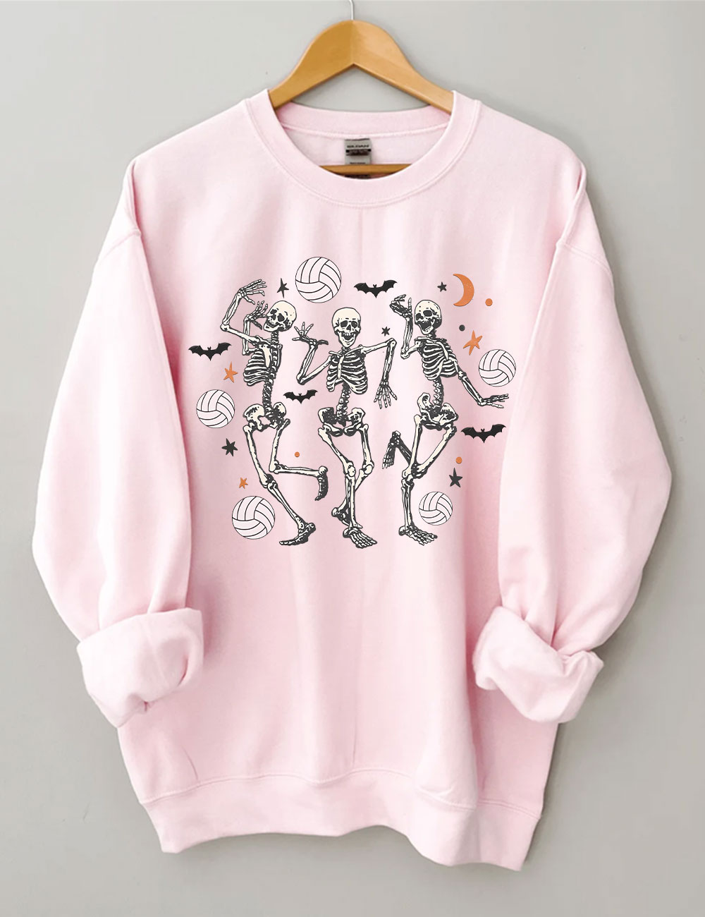Dancing Skeletons Funny Halloween Volleyball Sweatshirt