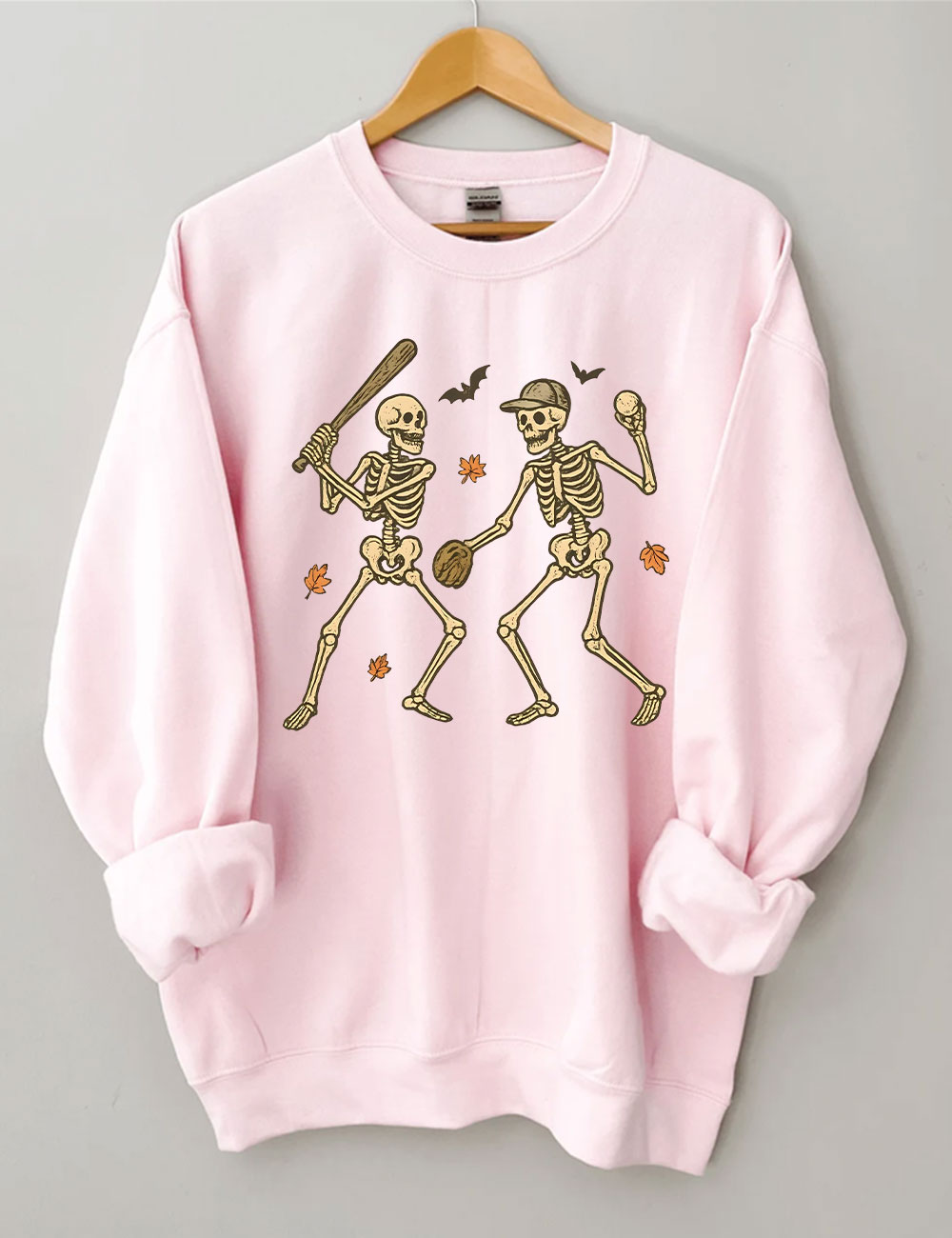 Skeleton Baseball Halloween Funny Sweatshirt