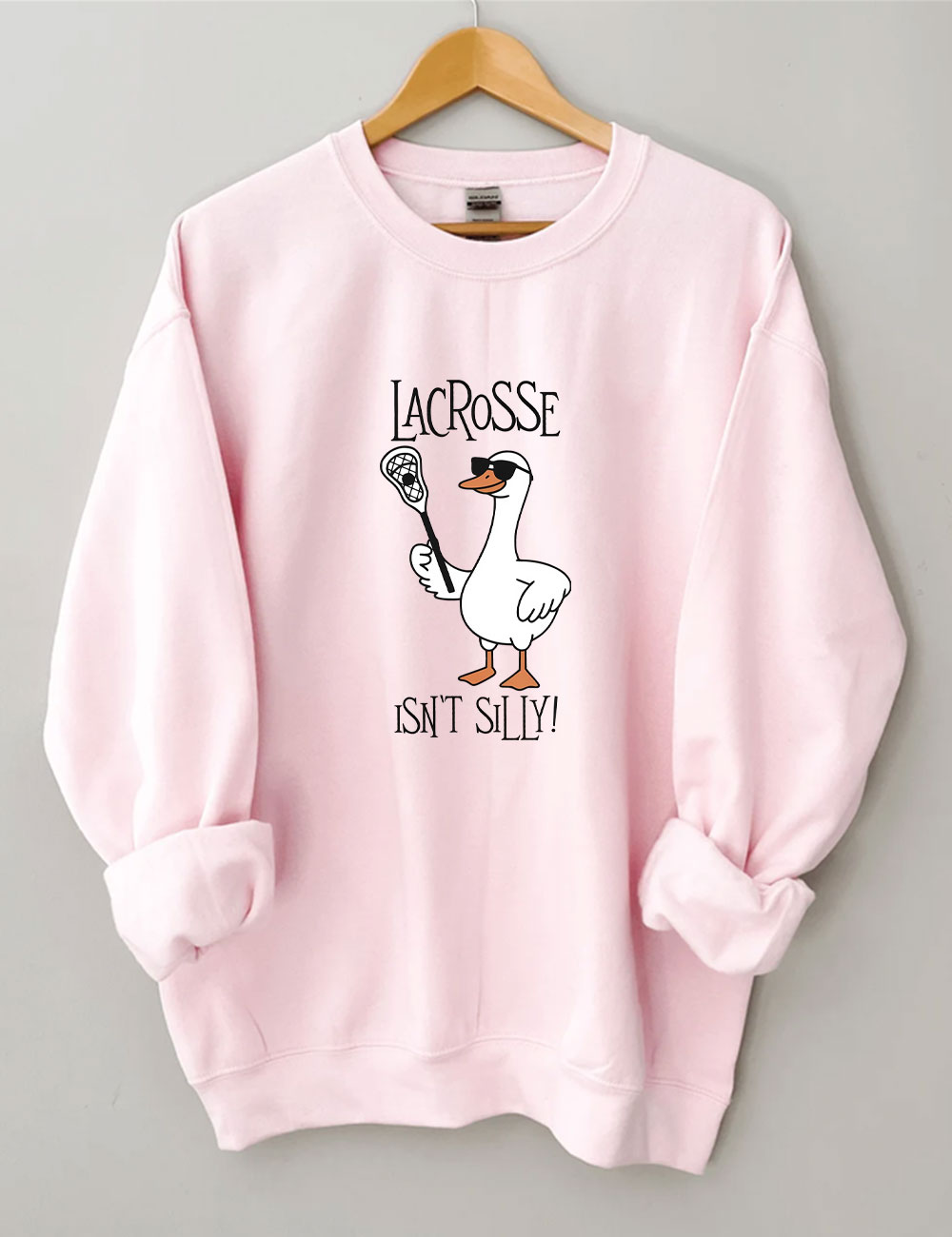 Isn't Silly Cute Lacrosse Funny Sweatshirt
