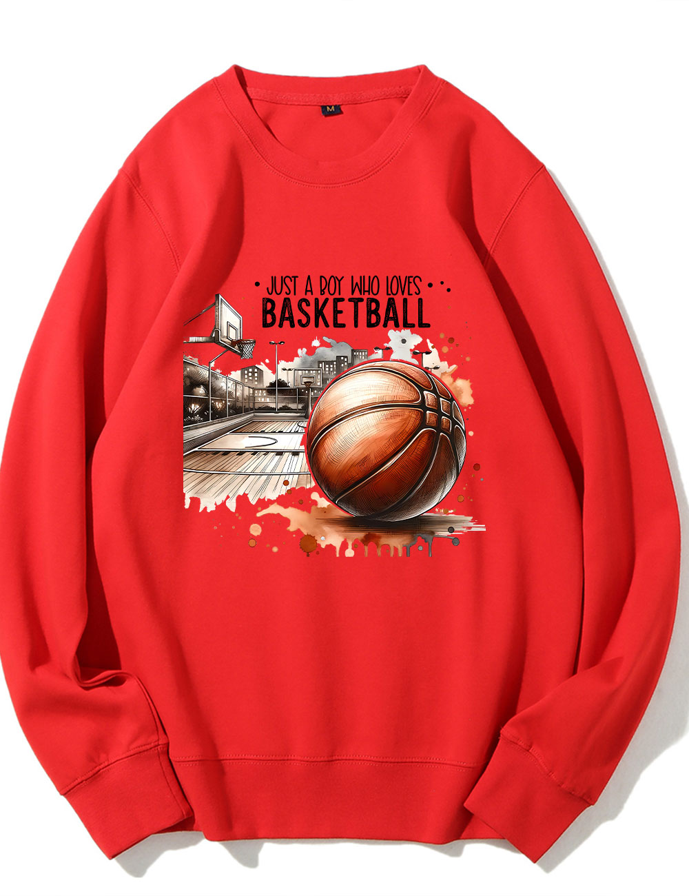 Just A Boy Who Loves Basketball Funny Sweatshirt