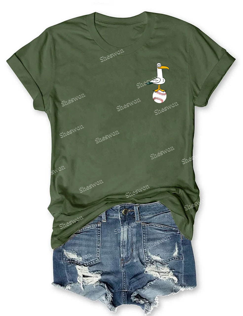 Mine Mine Mine Seagull Funny Baseball T-Shirt