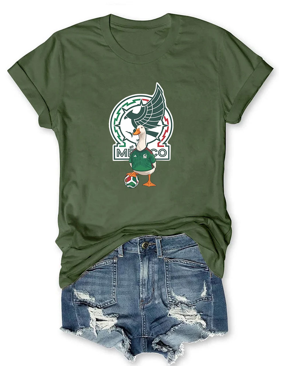 Mexico Soccer World Cup Merlin The Duck T-Shirt