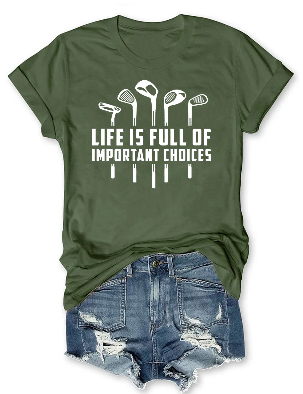 Life's Full of Important Choices Funny Golf  T-shirt