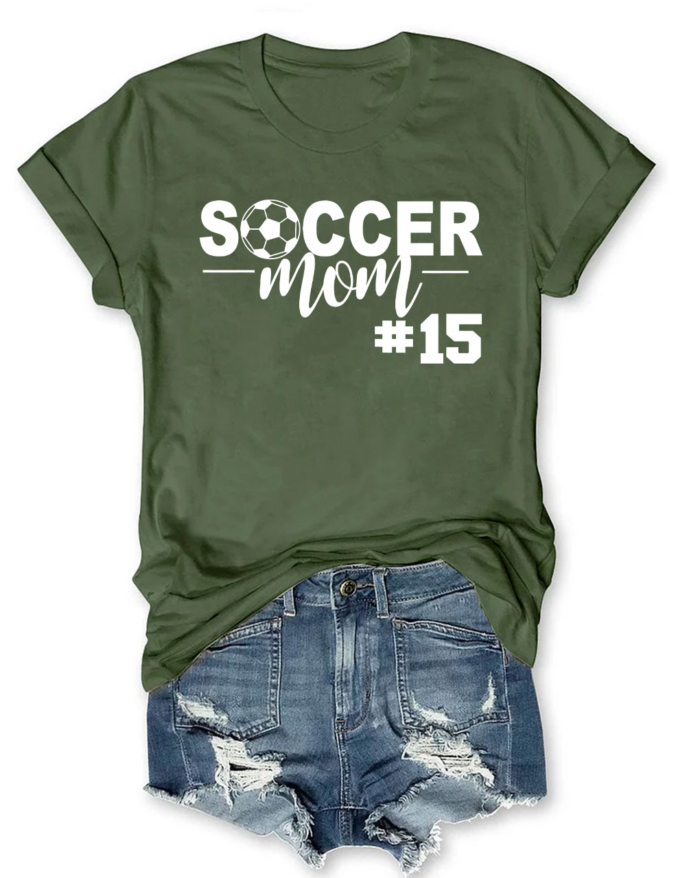 Customized Number Soccer Mom T-shirt
