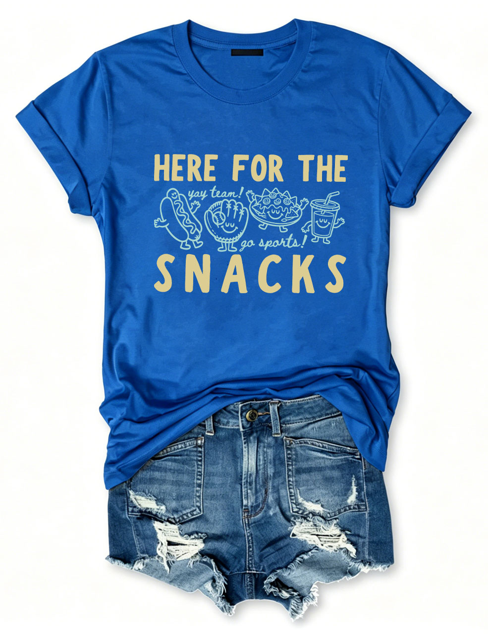 'Here For The Snacks'  Baseball T-Shirt