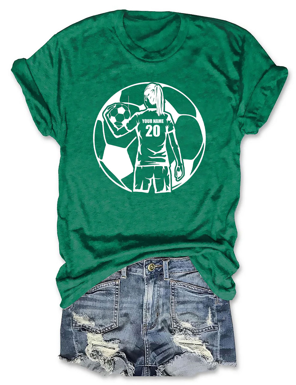 Girls Football Custom T-shirt