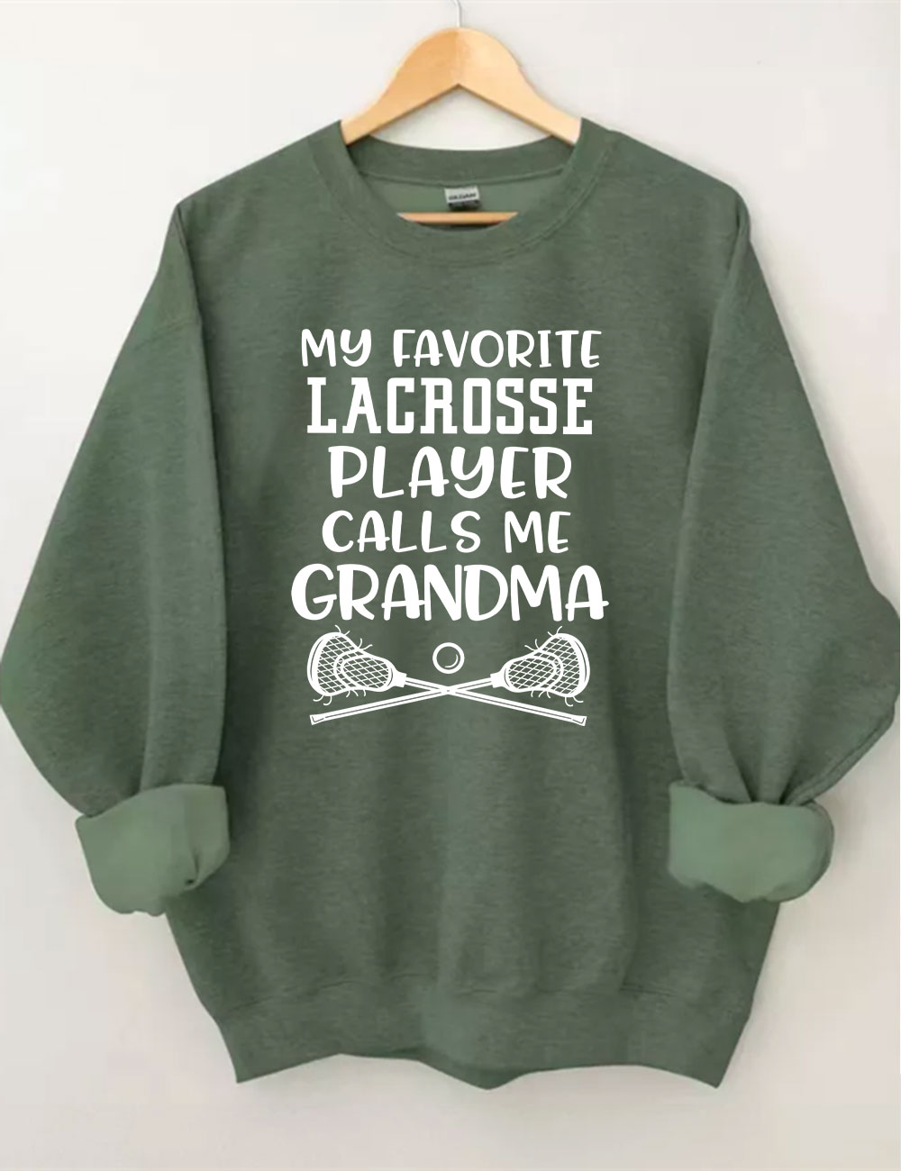 My Favorite Lacrosse Player Calls Me Grandma Grandsons Sweatshirt
