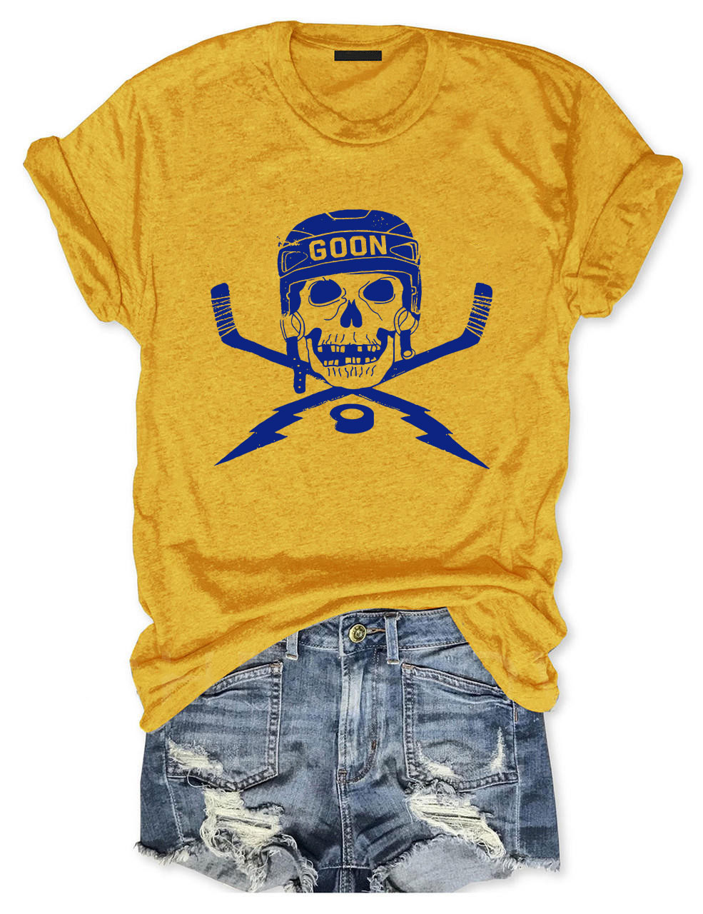 Cool Skull Hockey Funny T-shirt