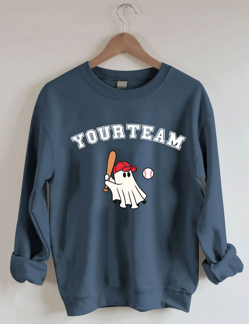Custom Ghost Baseball Funny Sweatshirt