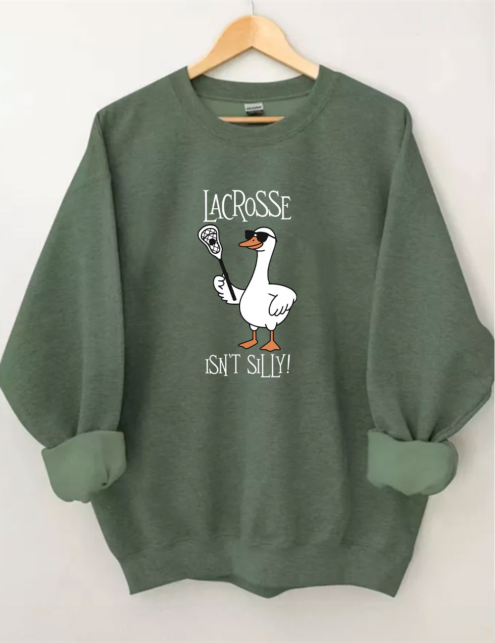 Isn't Silly Cute Lacrosse Funny Sweatshirt