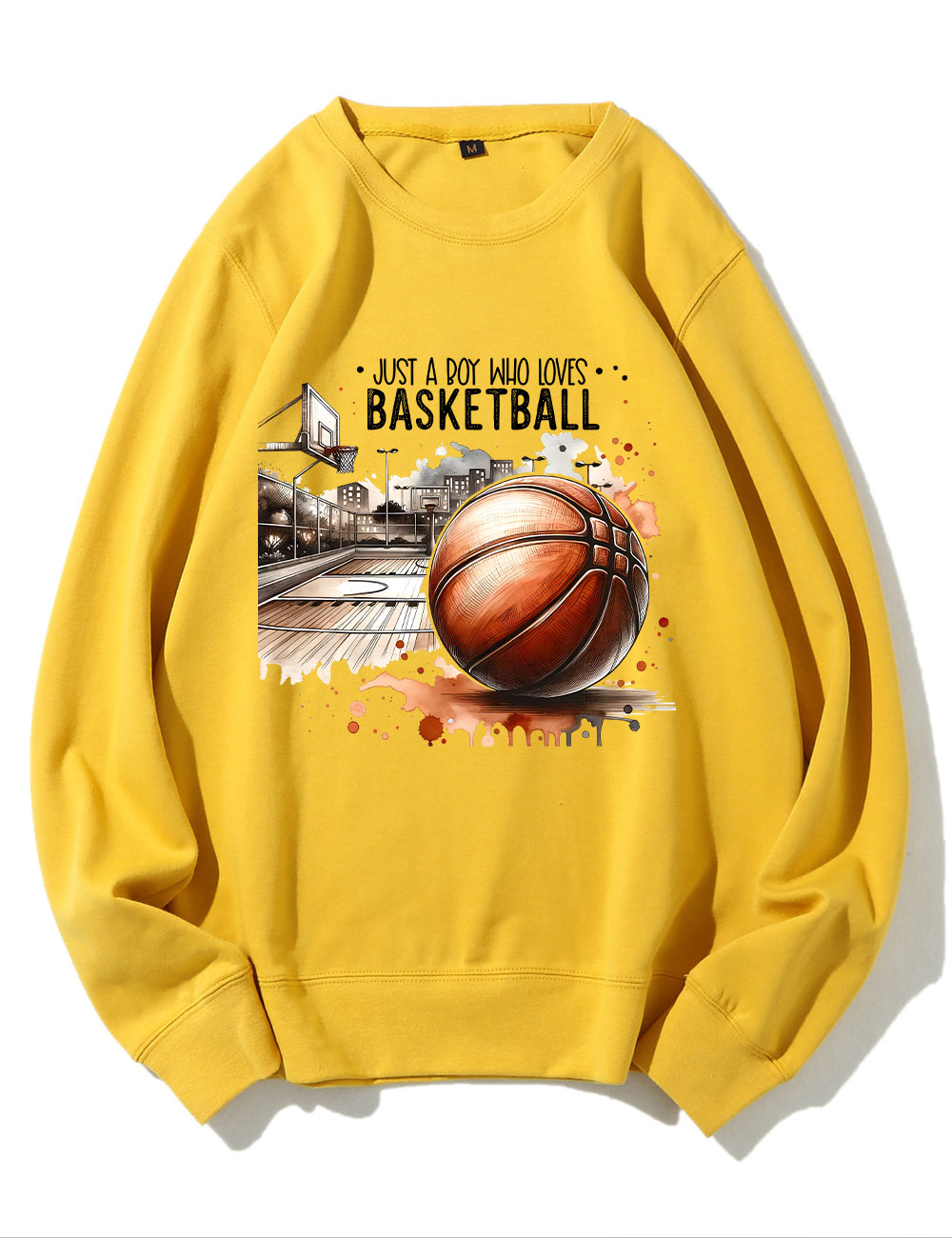 Just A Boy Who Loves Basketball Funny Sweatshirt